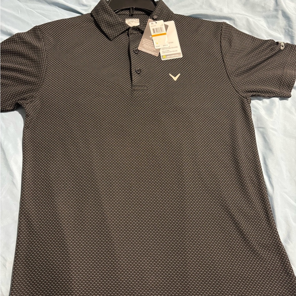 Callaway Opti Dri Polo Golf Shirt Men’s Small Short Sleeve Black NWT MSRP